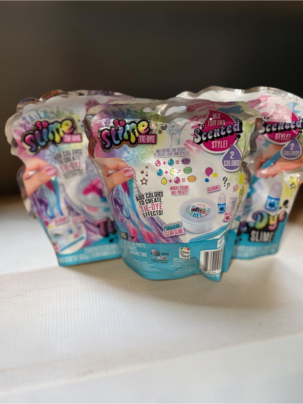 Set of 3 So Slime Tie-Dye DIY Kits NEW Sealed Canal Toys Scented Slime